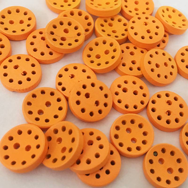 极速Handmade DIY Color 2 Hole Round Wooden Button Wooden But - 图1