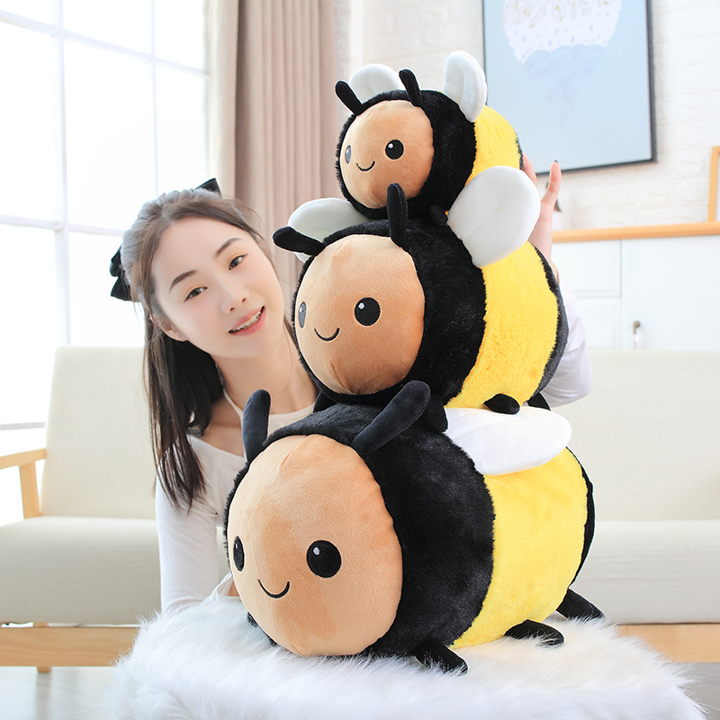 网红cute Bee ladybug plush toy high quality stuffed doll sle - 图0