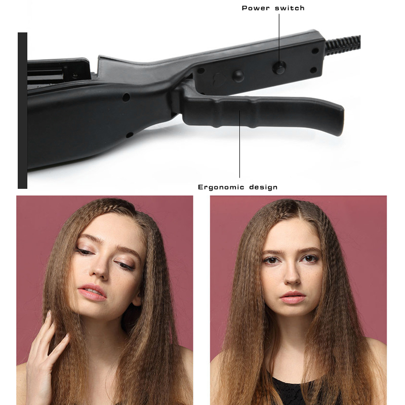 Professional Hairn Crimper Curling Iron Wand Ceramic Corruga-图1