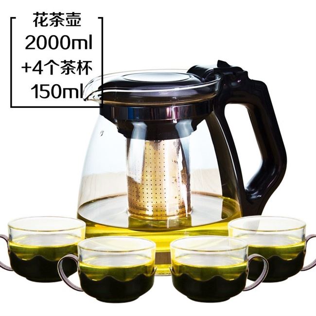 新品Teapot set domestic tea pot glass flower tea set - 图2