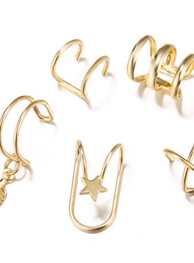 现货12pcs/set 202l0 Fashion Gold Color Ear Cuffs Leaf Clip E