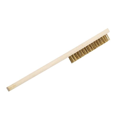 Row Wood Handle Wire Brush Copper Plated Brush Inner Polishi - 图2