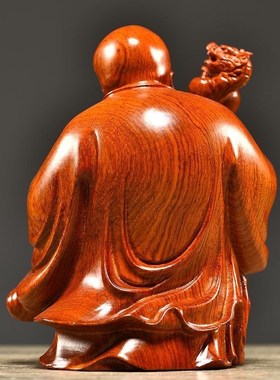 老寿星公摆件红木工艺品花梨木雕刻家居饰品送长辈生日祝贺寿礼品