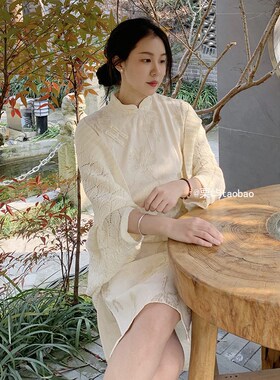 旗袍披肩女外搭女针织细毛线春秋办公室空调房搭裙子Y礼服开衫外