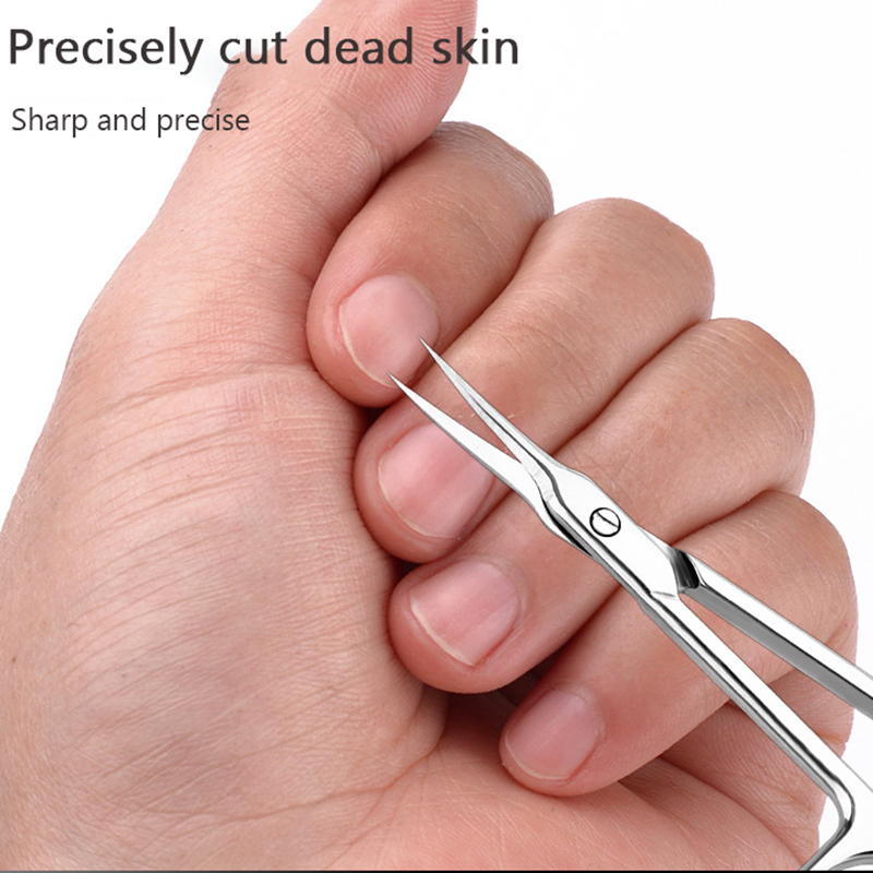 推荐Stainless Steel Curved Tip Thin Blade Cuticle Scissors N-图3