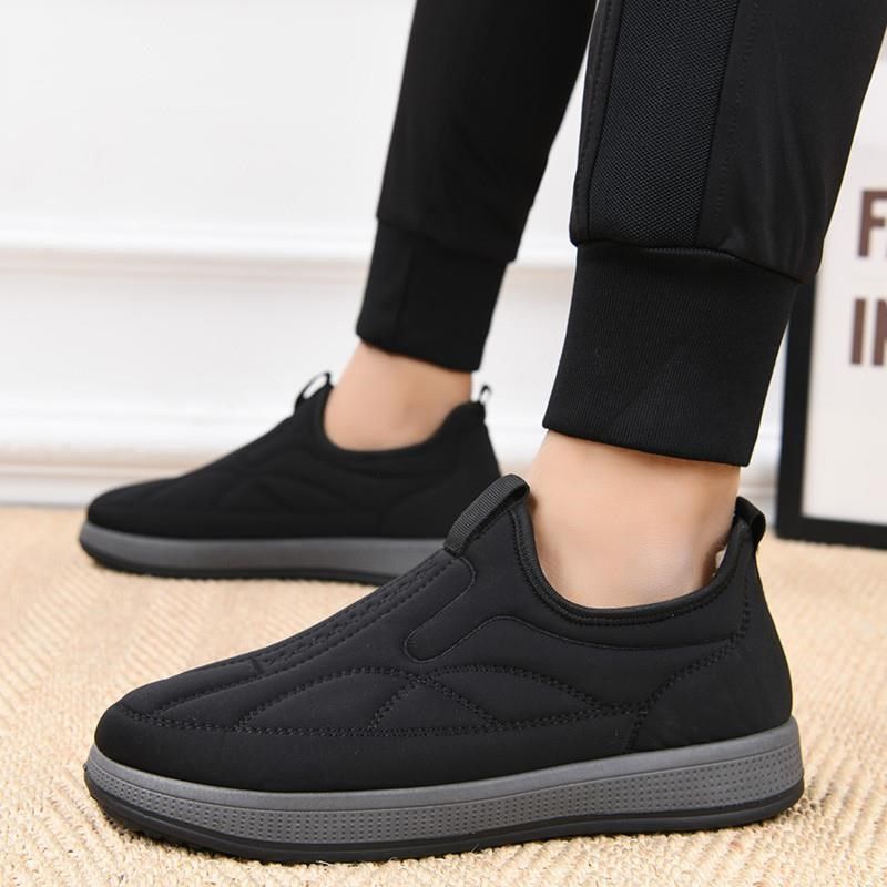 冬季加绒棉鞋男士休闲棉靴加厚保暖一脚蹬二棉黑色布鞋防滑防寒鞋,淘宝优惠券,粉丝福利购,淘宝优惠卷