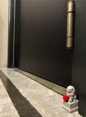 迷你看门狮迷你小狮子摆件绣球狮装饰品石雕水泥狮中式一对狮子石