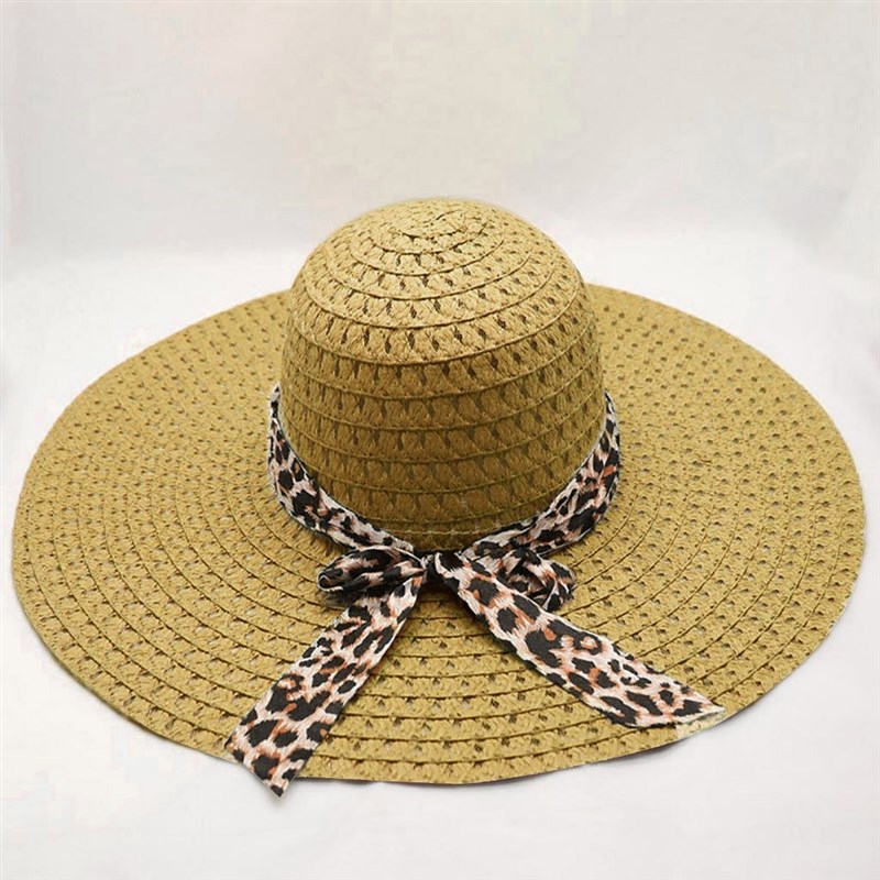 速发Women Sun Hat Big Brim Straw Hat Sun Floppy Wide Brim Ha - 图0