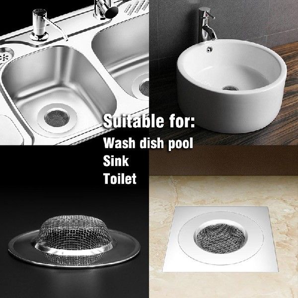 速发1PCS Kitchen Sink Filter Stainless Steel Mesh Sink Strai - 图1