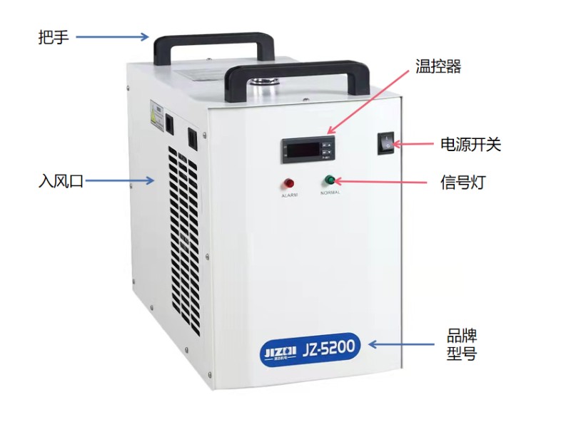 工业冷水机小型JZ300u0激光焊切切割雕刻冷水机循环水箱主轴 - 图1