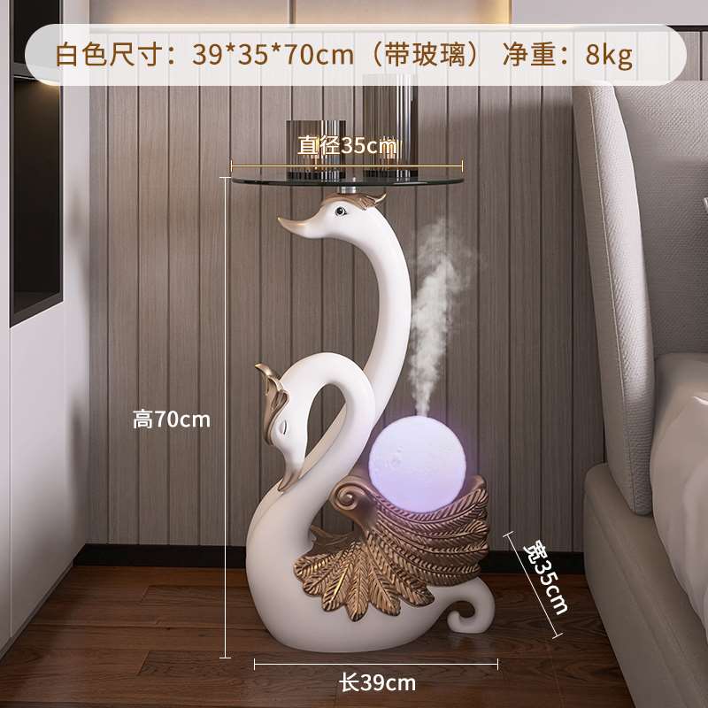 新品/天鹅结婚送新人礼物客厅大型落地摆件床头R电视柜旁边空气加