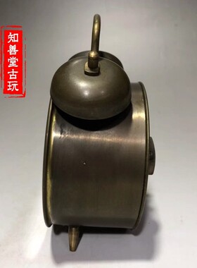 老式仿古做旧闹钟纯铜创意床头闹钟上弦I钟表座钟家居装饰老式闹