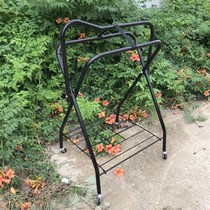 Saddle rack saddle rack ground type saddle rack saddle swing frame with wheel roller foldable saddle horse with namedacequestrian