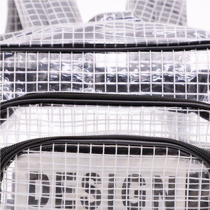 透明双肩包女潮流时尚韩版个性书包全透防水大容量简约男学生背包,淘宝优惠券,粉丝福利购,淘宝优惠卷