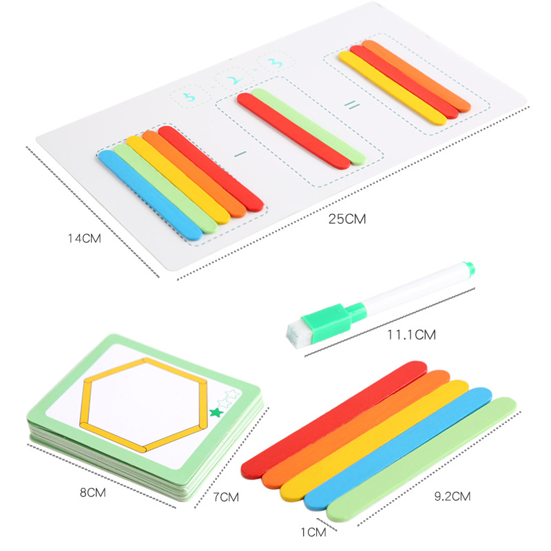 推荐儿童益智拼搭数数棒数学教具宝宝早教算术棒小学生计数棒木制