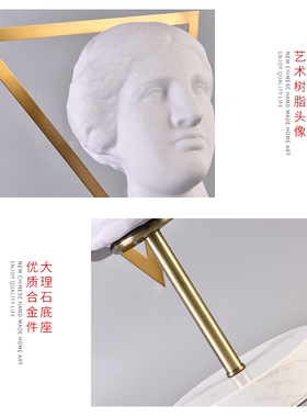 欧式艺术人物头像k雕塑工艺品摆件样板房卧室客厅酒柜电视柜装饰