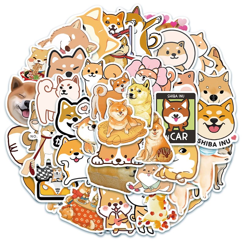 极速50pcs Animal Cute Pet Collection Chai Dog Husky Corky - 图1