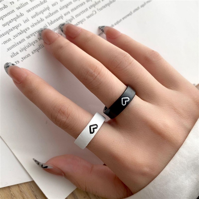 Couple ring Men's women's love Valentine's Day gift 情侣戒指 - 图2