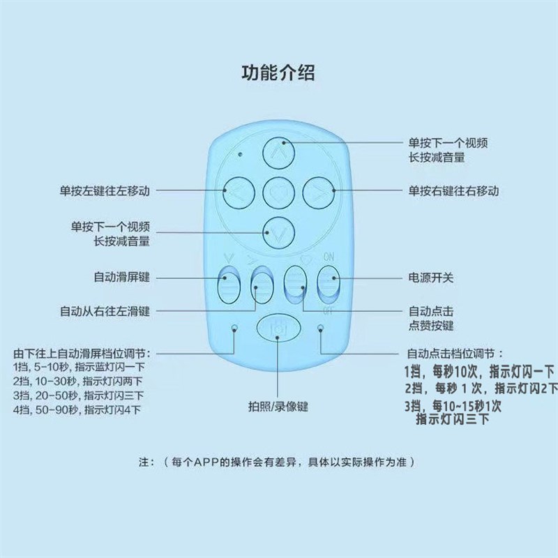 蓝牙手机遥控器屏幕自动点击抢单辅助连点器抖音拍摄神器拍照智能-图1