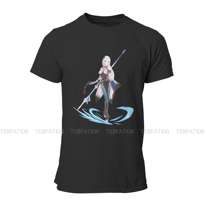 速发Genshin Impact Game Pure Cotton TShirt Shenhe Full Body-图1