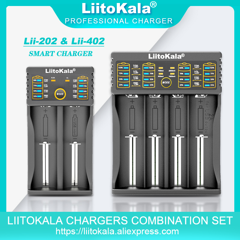 推荐Liitokala Lii-202 Lii-402 1.2V 3.7V 3.2V 3.85V 18650 183 - 图0