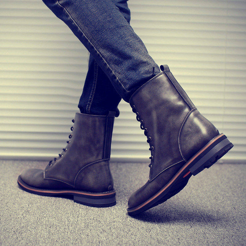 vintage leather boots mens