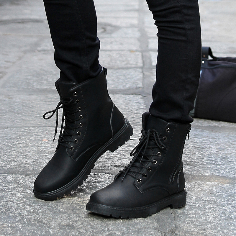 combat boots fashion male