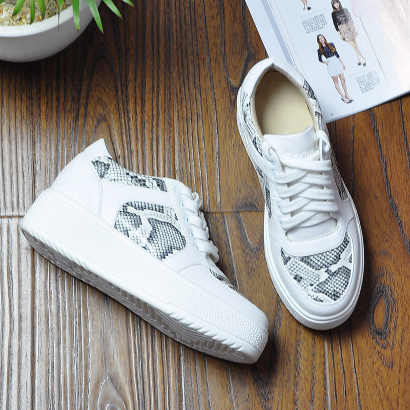 platform snakeskin sneakers