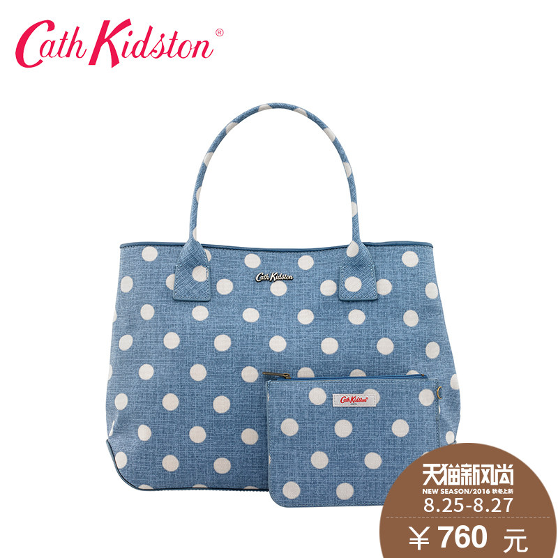 cath kidston blue polka dot bolsa