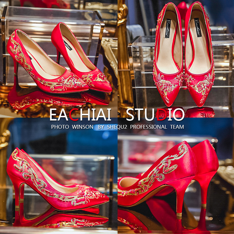 embroidered wedding shoes