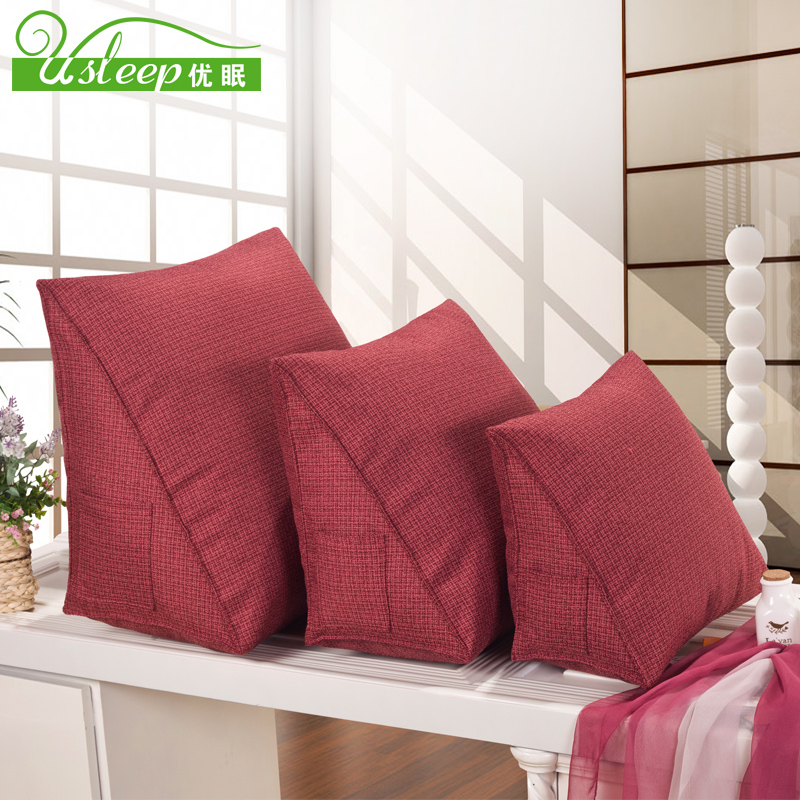 Buy Excellent Sleep Flax Triangle Cushion Bed Backrest Cushion