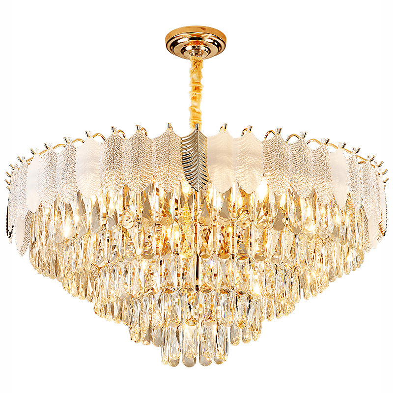轻奢吊灯客厅灯现代简约大气高档叶子别墅大厅卧室餐厅水晶灯卧室,淘宝优惠券,粉丝福利购,淘宝优惠卷