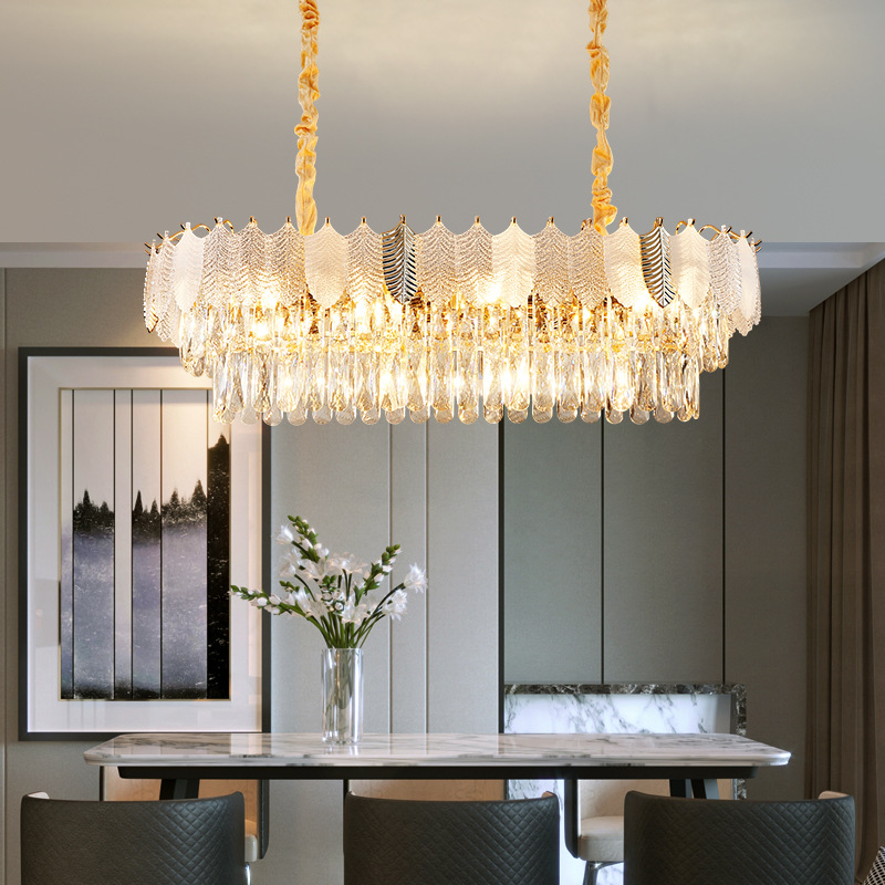 轻奢吊灯客厅灯现代简约大气高档叶子别墅大厅卧室餐厅水晶灯卧室,淘宝优惠券,粉丝福利购,淘宝优惠卷