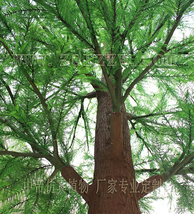 仿真水杉树人造假水杉仿生松树逼真古松树装饰美化树仿真植物 - 图2