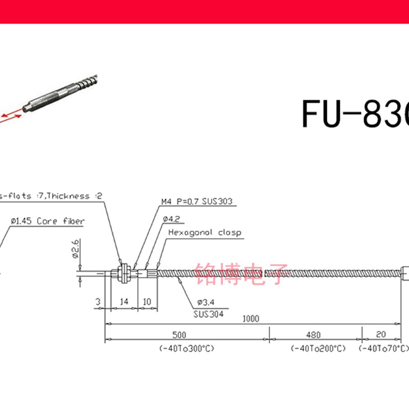 耐高温光纤 FU-8I6Z 85A 85H 85Z 86A 86H FU-87K 88 88K 81C 95H - 图2