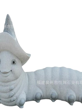 公园草地动物摆放石材猪摆放石雕猪庭院石雕动物安装