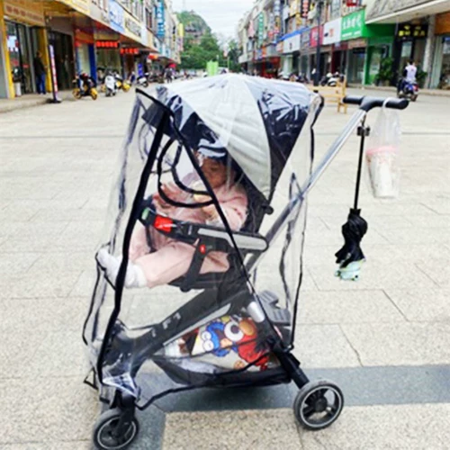 Детская коляска, дорожный дождевик, универсальный трехколесный велосипед, защитный ветрозащитный ветрозащитный чехол