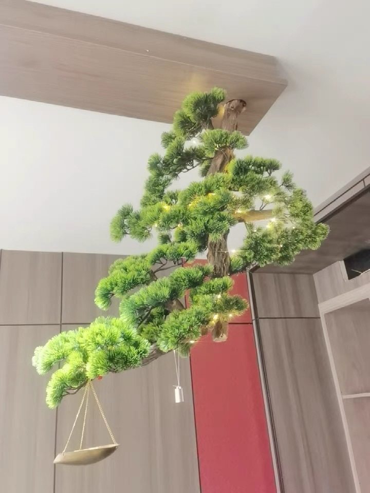 仿真松树酒店大厅仿真松盆景美人松迎客松客厅装饰仿真假树,淘宝优惠券,粉丝福利购,淘宝优惠卷