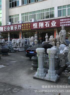 寺院青石盘龙柱雕刻祠堂石雕龙柱摆放传统石柱安装