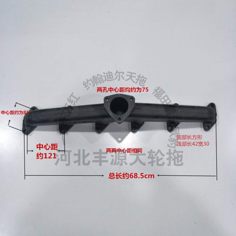 排气管东方红66A3ZT10发动机排气支座6RBT51/6RCT2/缸一拖支管 - 图0