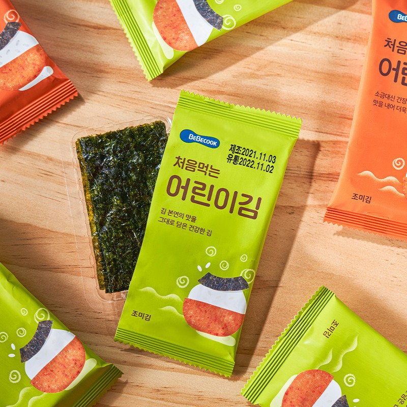 韩国百蓓可儿BEBECOOK海苔片寿司海苔紫菜零食大米海苔脆 - 图0