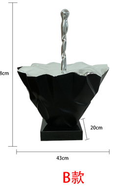 家居别墅酒店电视柜玄关落地装饰大理石底座摆件玻璃钢雕塑工艺品