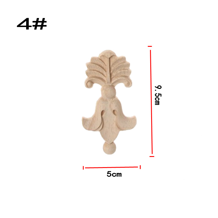 供应东阳木雕欧式贴花实木雕花角花竖型小花长花片零售 - 图1