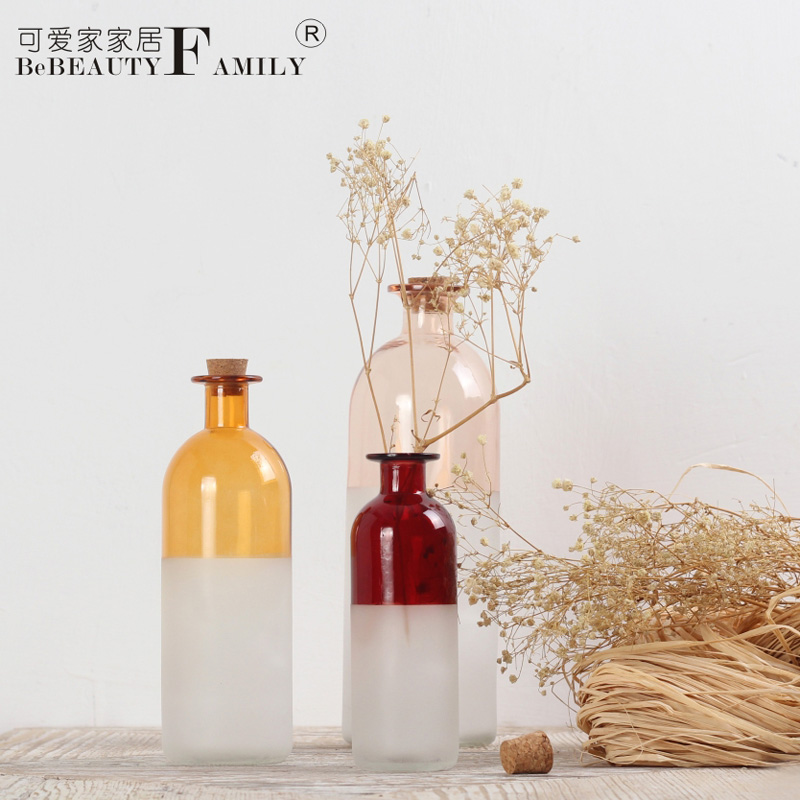 Buy Lovely Home Colored Frosted Glass Bottles Sealed Storage