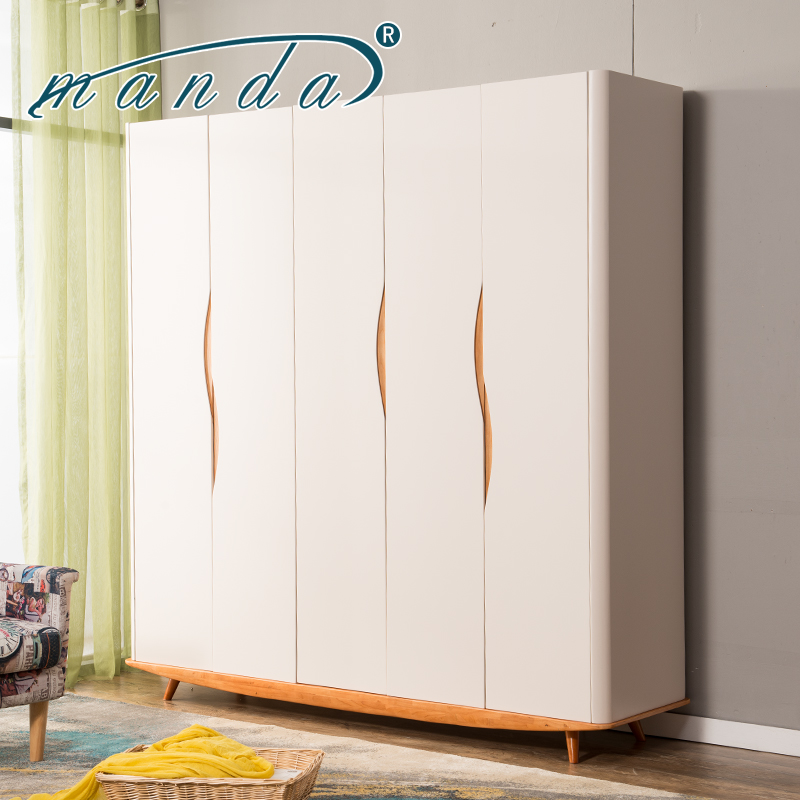 Buy Manda Nordic Style Wardrobe Closet Simple Solid Wood Frame 5