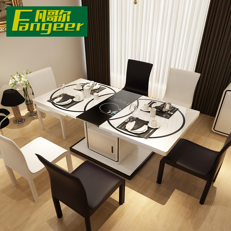 Modern Minimalist Retractable Gl Dining Table Dinette Modern Minimalist Retractable Gl Dining Table Dinette