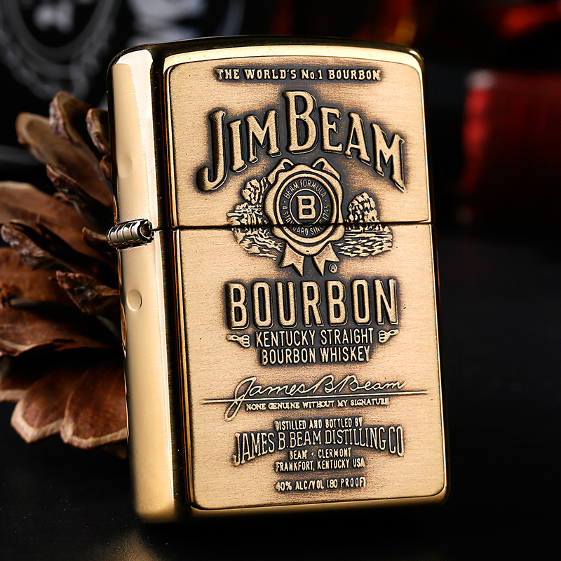 Buy Original Genuine Zippo Lighter Pure Copper Jim Beam Wine Labels Silver Paste Chapter Zppo Authentic Limited Edition Gift Male In Cheap Price On M Alibaba Com