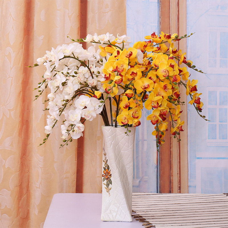 Small Pu Single Branch Phalaenopsis Flower Artificial Flowers Small Pu Single Branch Phalaenopsis Flower Artificial Flowers Arrangement Silk