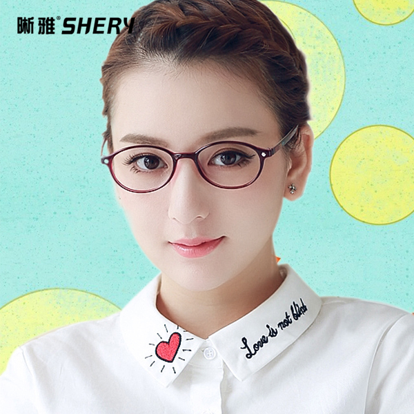 Ultralight female retro tide box tide flat glasses anti-blue matte black