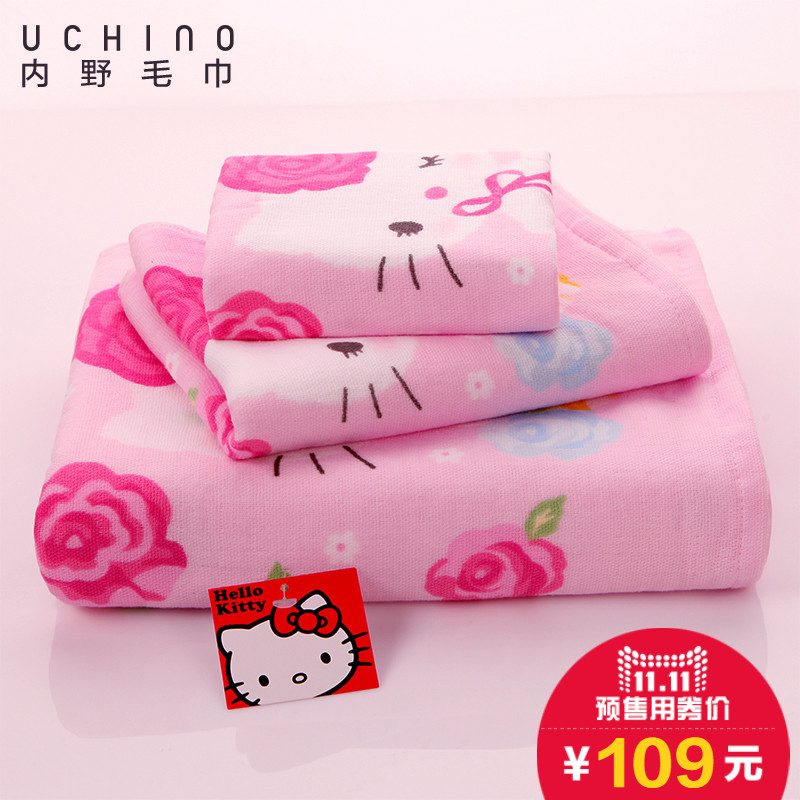 Buy Uchino Hello Kitty Rose Bath Surface Side 3 Cotton Denim Cotton Printed Gauze Towel Bath Towel Cartoon In Cheap Price On Alibaba Com
